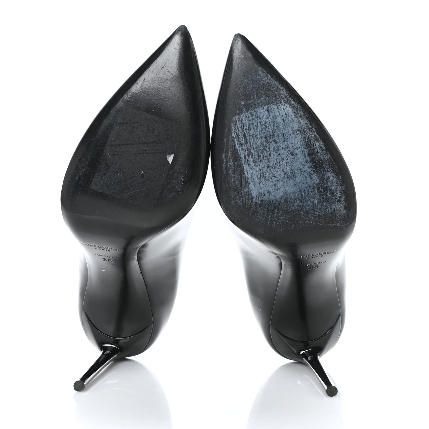 Patent Calfskin Teddy High Vamp 105 Pumps 38 Black