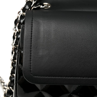 Chanel Patent Quilted Jumbo Double Flap Black 13 of 15
