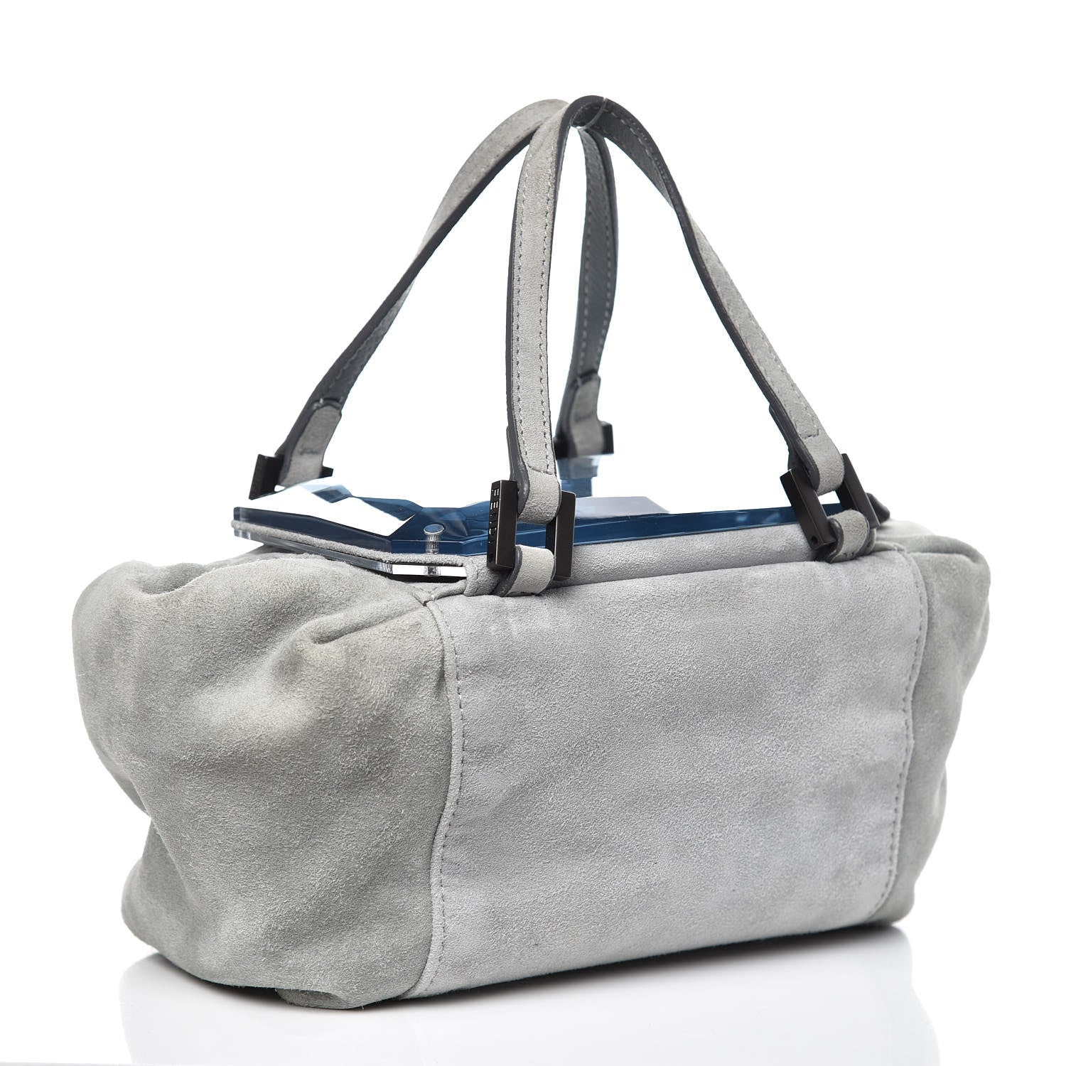 Fendi Suede To You Mirrored Mini Duffle Mint 3 of 12