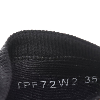 Valentino Garavani Body Tech Knit Embroidered High Top Sneakers 35 Black 7 of 9