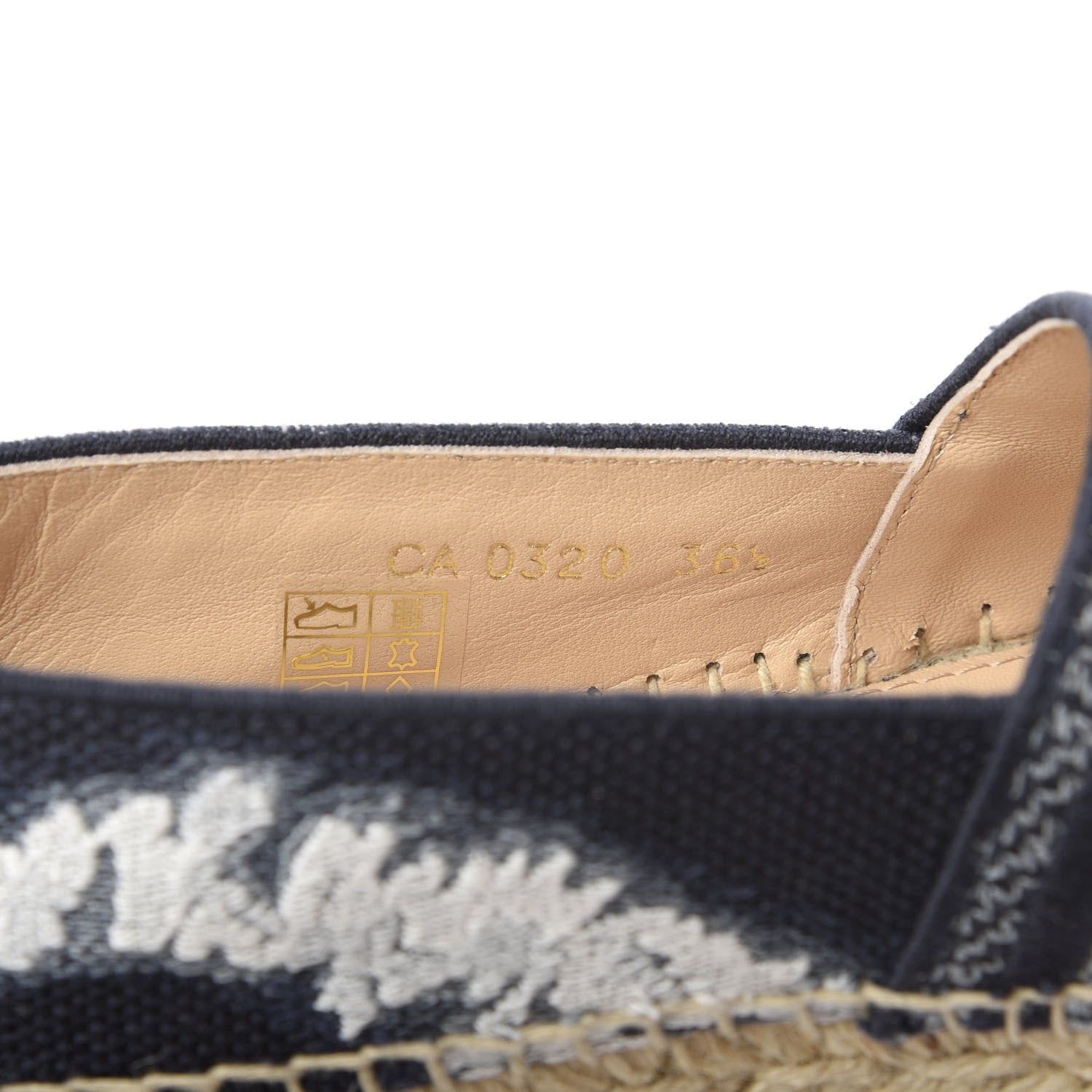 Christian Dior Canvas Tie and Dior Embroidered Granville 15mm Espadrilles 36.5 Denim 8 of 9