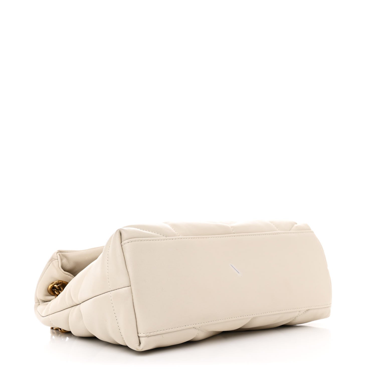 Saint Laurent Lambskin Quilted Small Loulou Puffer Monogram Chain Satchel Crema Soft 4 of 12