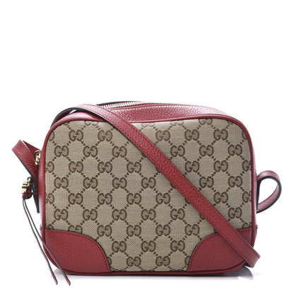 Gucci Monogram Mini Bree Messenger Bag Red 1 of 10