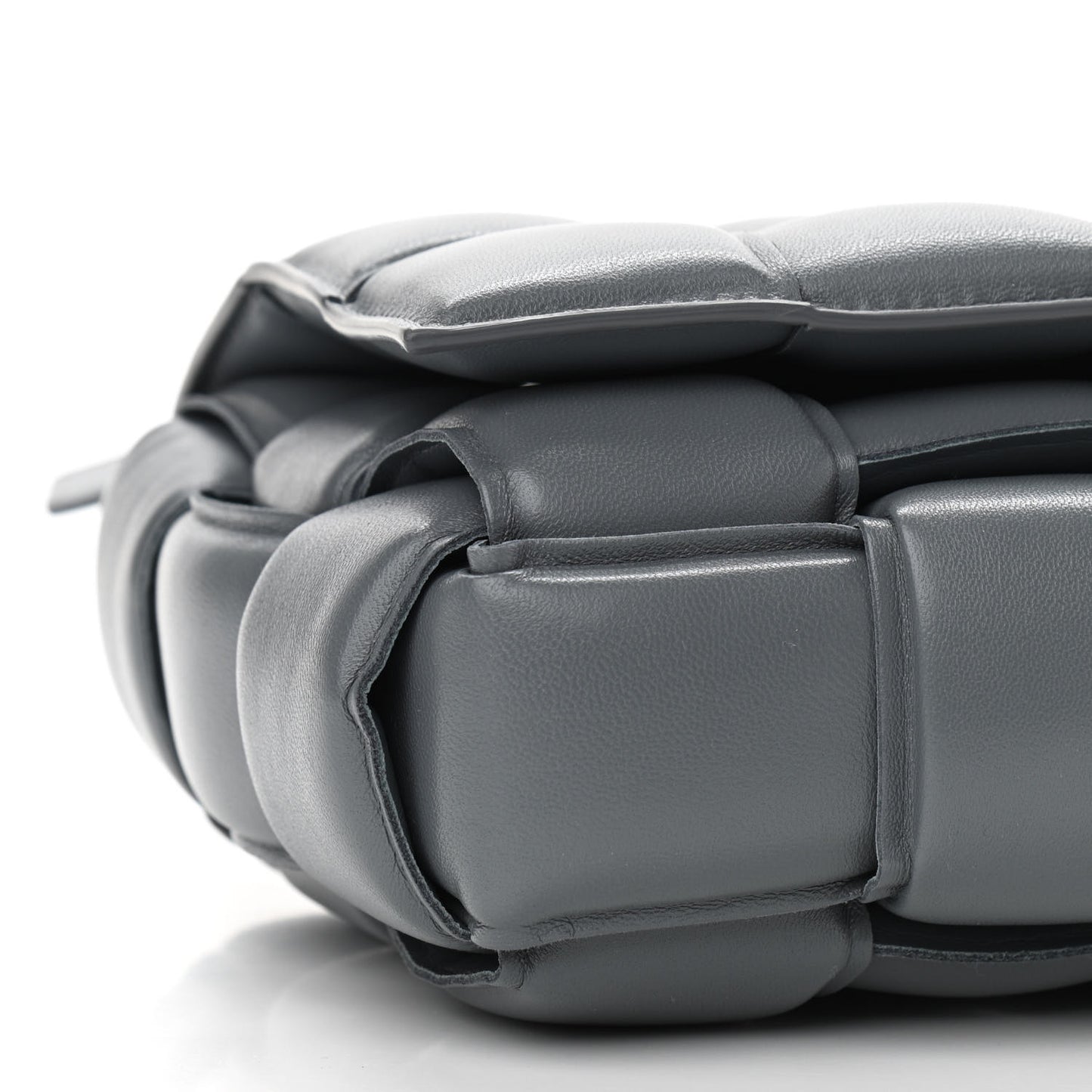 Nappa Maxi Intreccio Padded Cassette Crossbody Bag Thunder