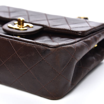 Chanel Lambskin Quilted Mini Square Flap Brown 12 of 14