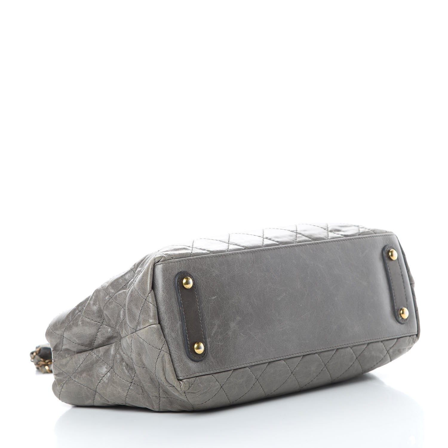 Chanel Glazed Calfskin Stingray Bindi CC Tote Grey 4 of 16