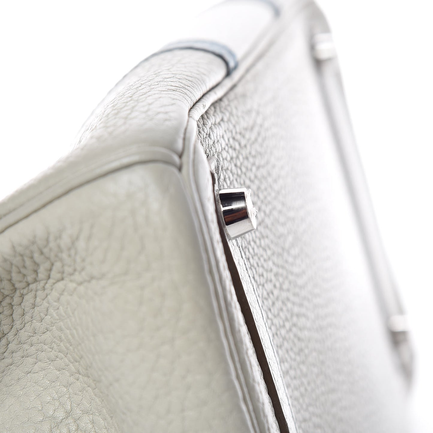 Taurillon Clemence Lizard Club Birkin 30 Gris Perle White Mykonos