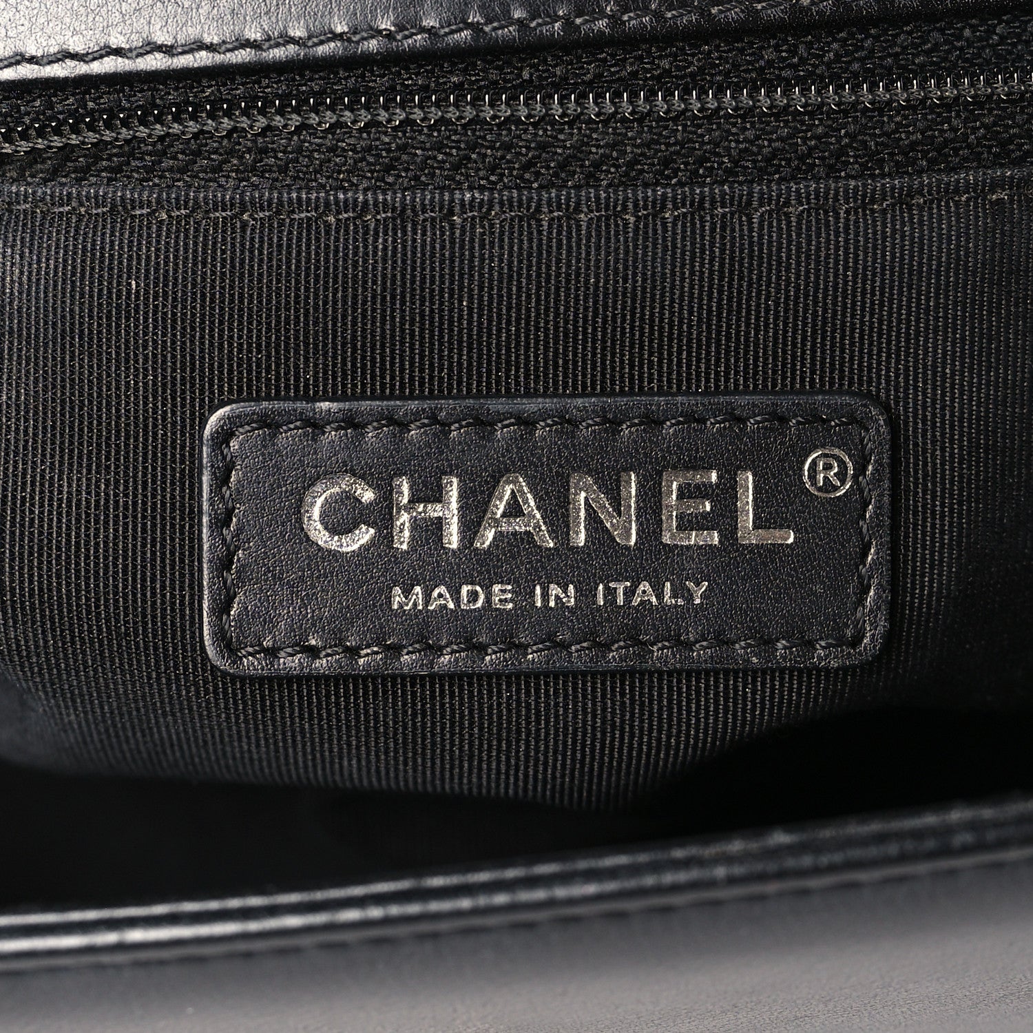 Chanel Calfskin Chevron Quilted New Medium Boy Flap Black 6 of 9