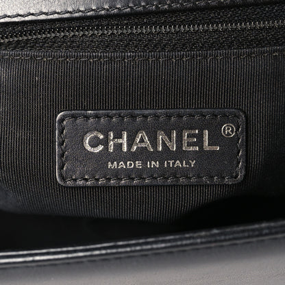 Chanel Calfskin Chevron Quilted New Medium Boy Flap Black 6 of 9