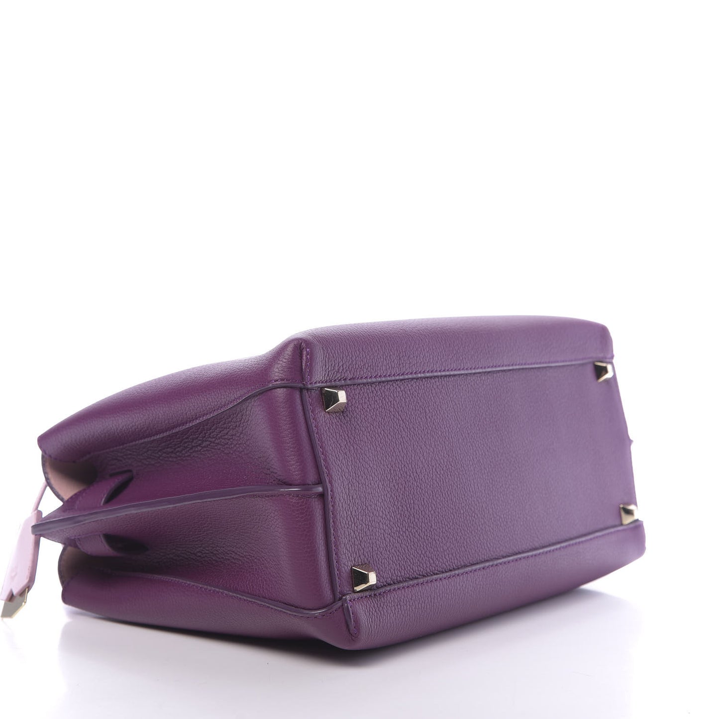 Grained Calfskin Medium Milla Tote Mystic Purple
