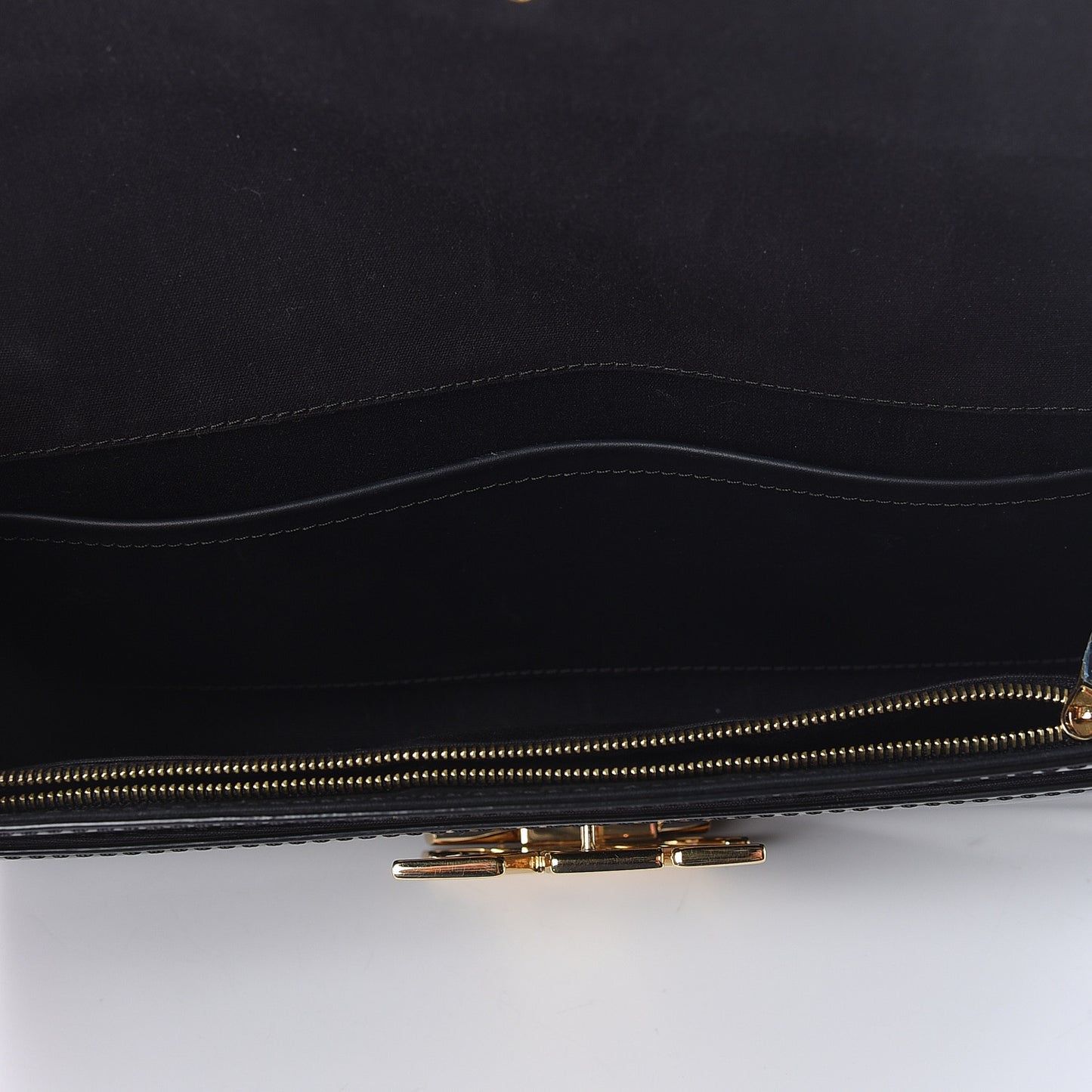Patent Louise Clutch Black