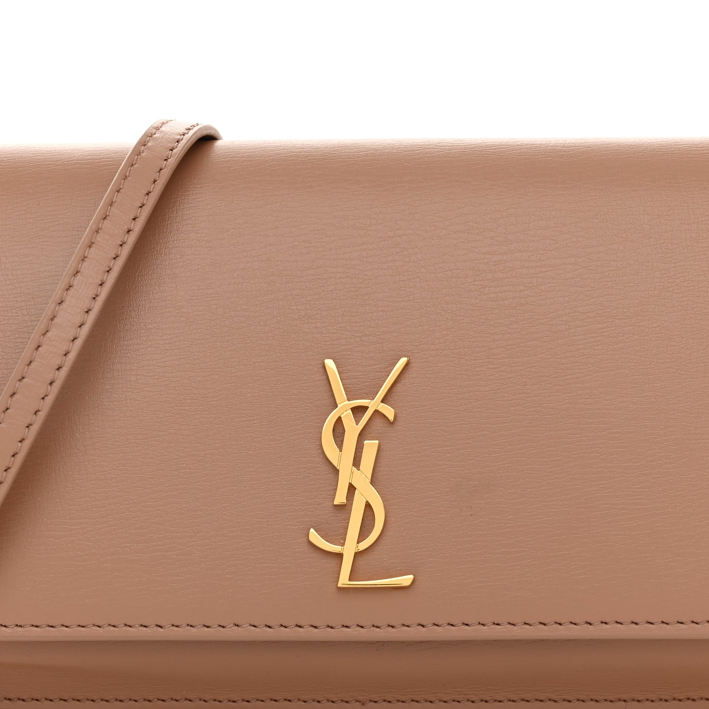 Smooth Calfskin Monogram Phone Holder Crossbody Vintage Peach