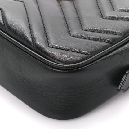 Gucci Calfskin Matelasse Mini GG Marmont Chain Shoulder Bag Black 11 of 11