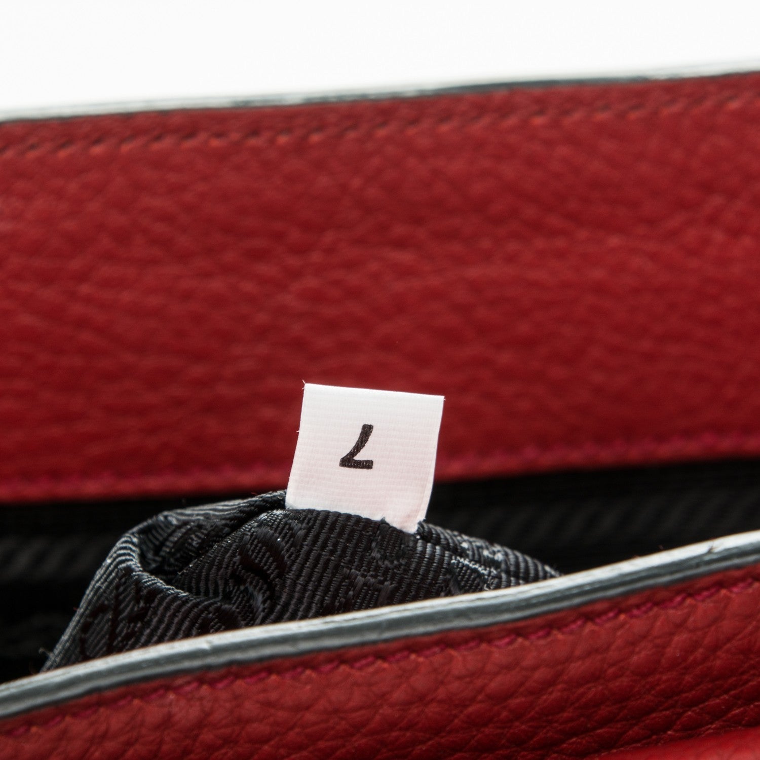 Prada Vitello Daino Sound Twin Pocket Satchel Rosso 8 of 11
