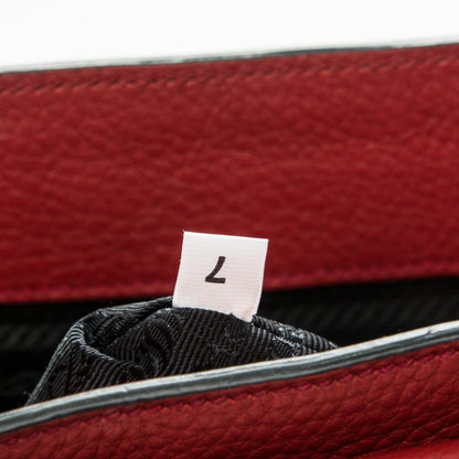 Prada Vitello Daino Sound Twin Pocket Satchel Rosso 8 of 11