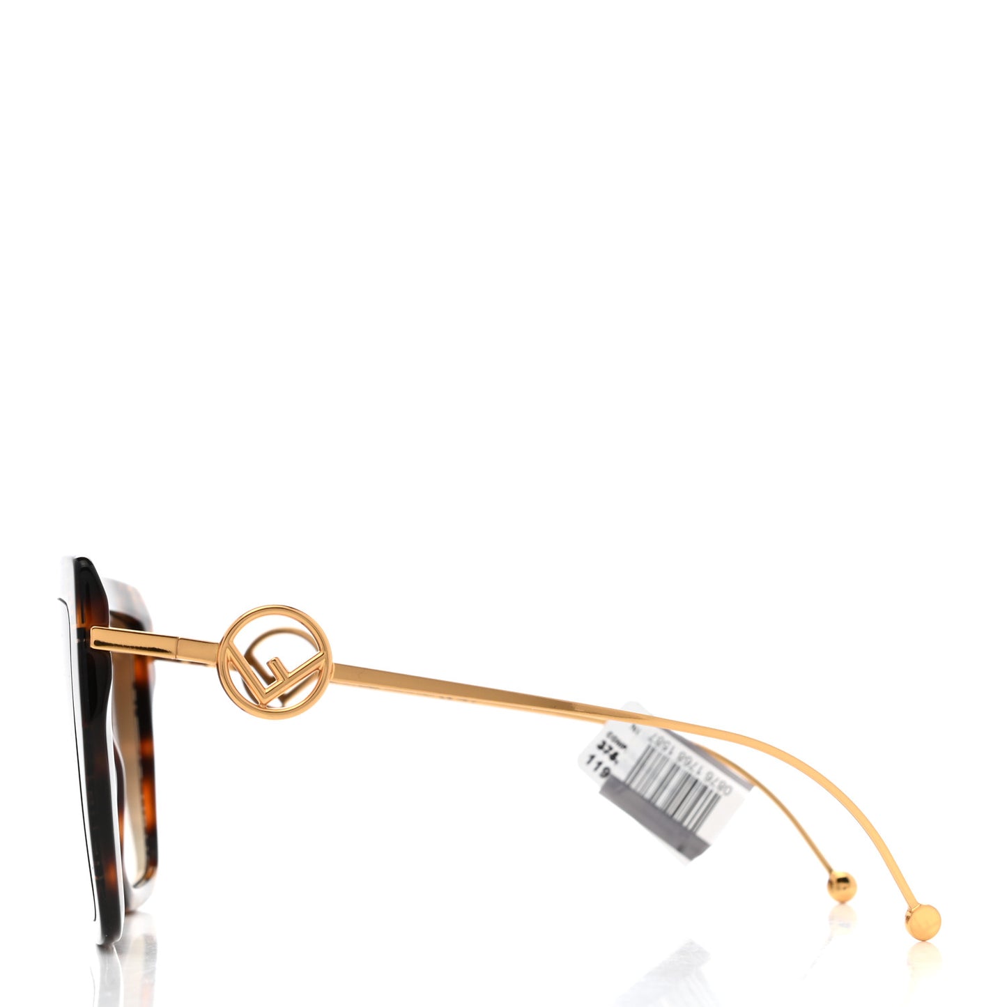 Acetate Metal F is Fendi FF Butterfly Sunglasses FF 0410/S Havana