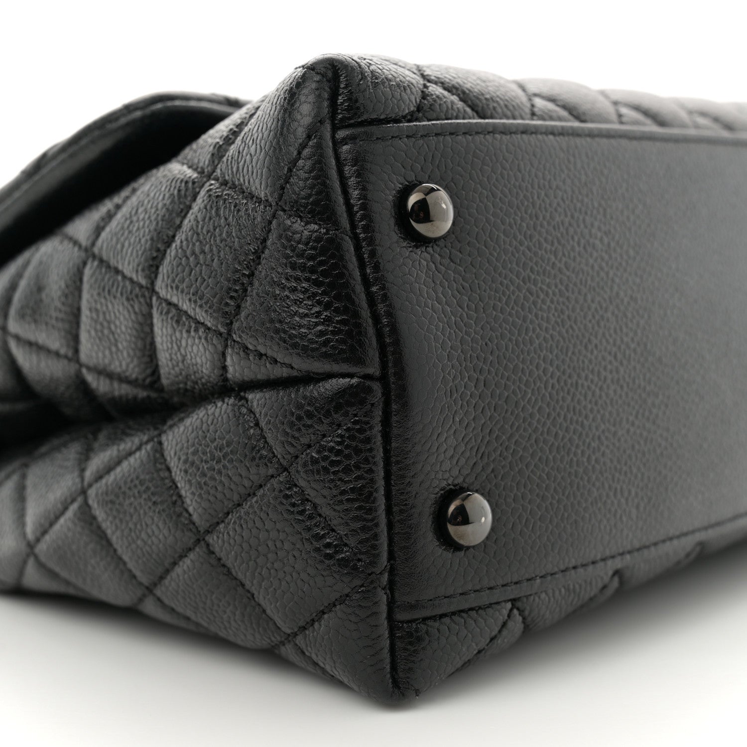 Chanel Caviar Quilted Small Coco Handle Flap So Black 9 of 11