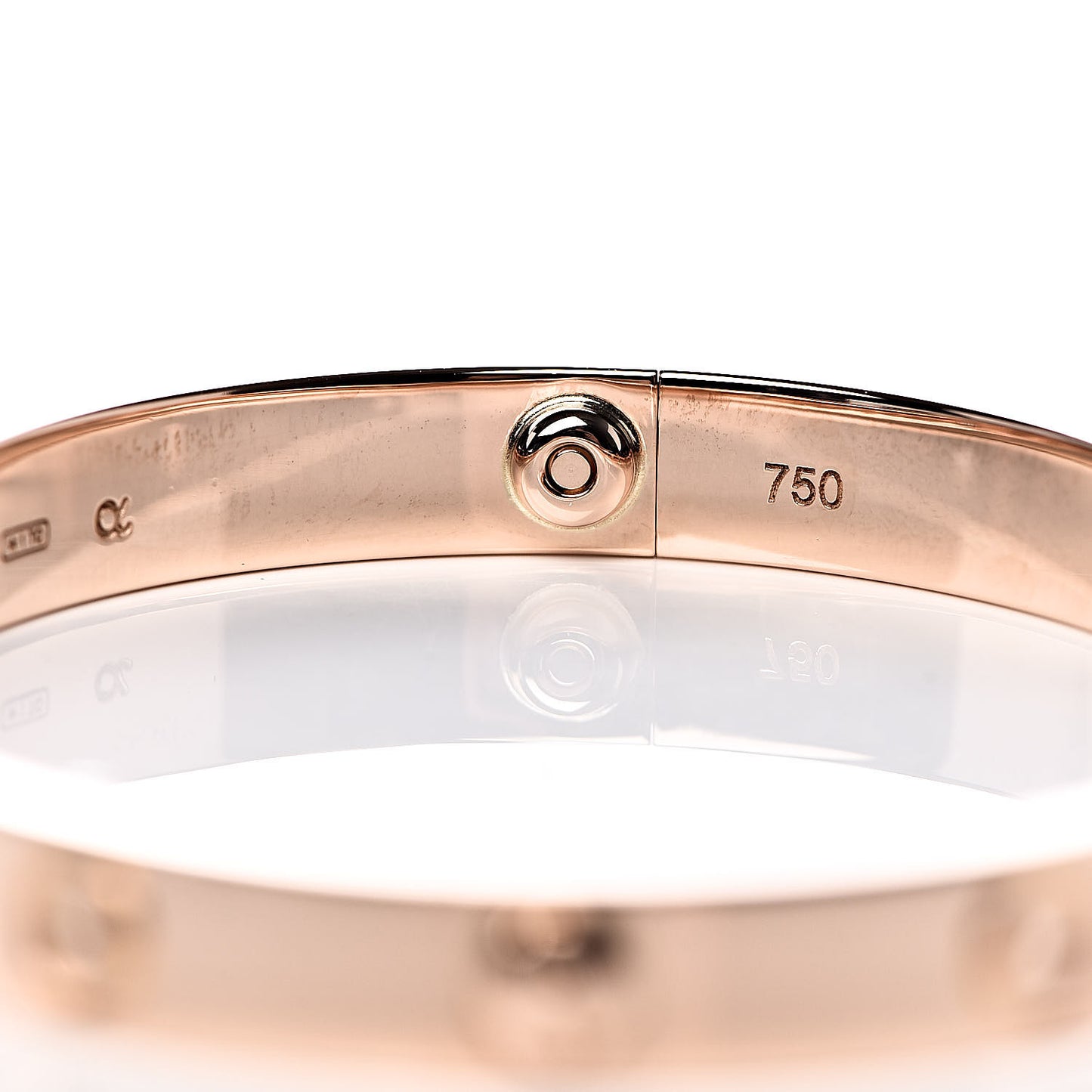 18K Pink Gold 4 Diamond LOVE Bracelet 16