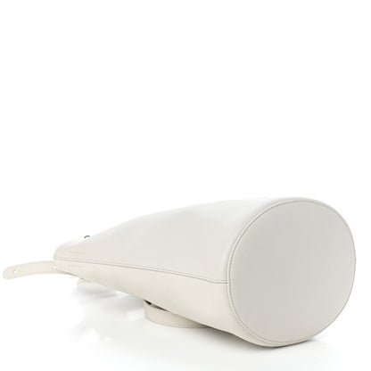 Mansur Gavriel Pebbled Calfskin Zip Bucket Bag Snow 4 of 10