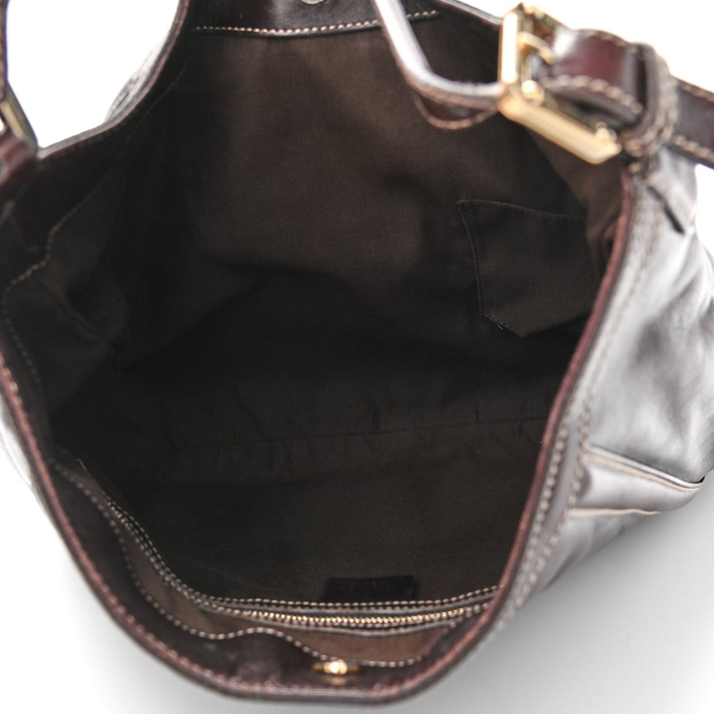Calfskin Medium Britt Hobo Dark Brown