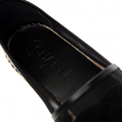 Chanel Mesh Grosgrain CC Espadrilles 41 Black 8 of 10