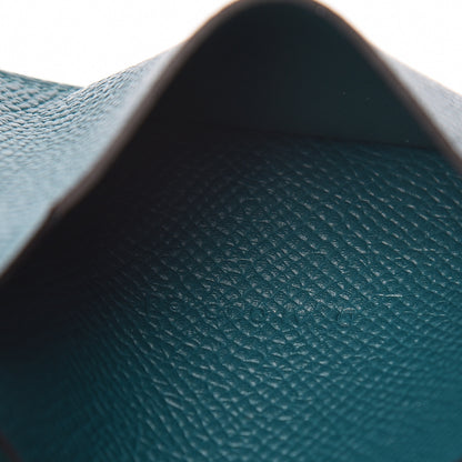 Hermes Epsom Bearn Card Holder Wallet Vert Bosphore 7 of 8