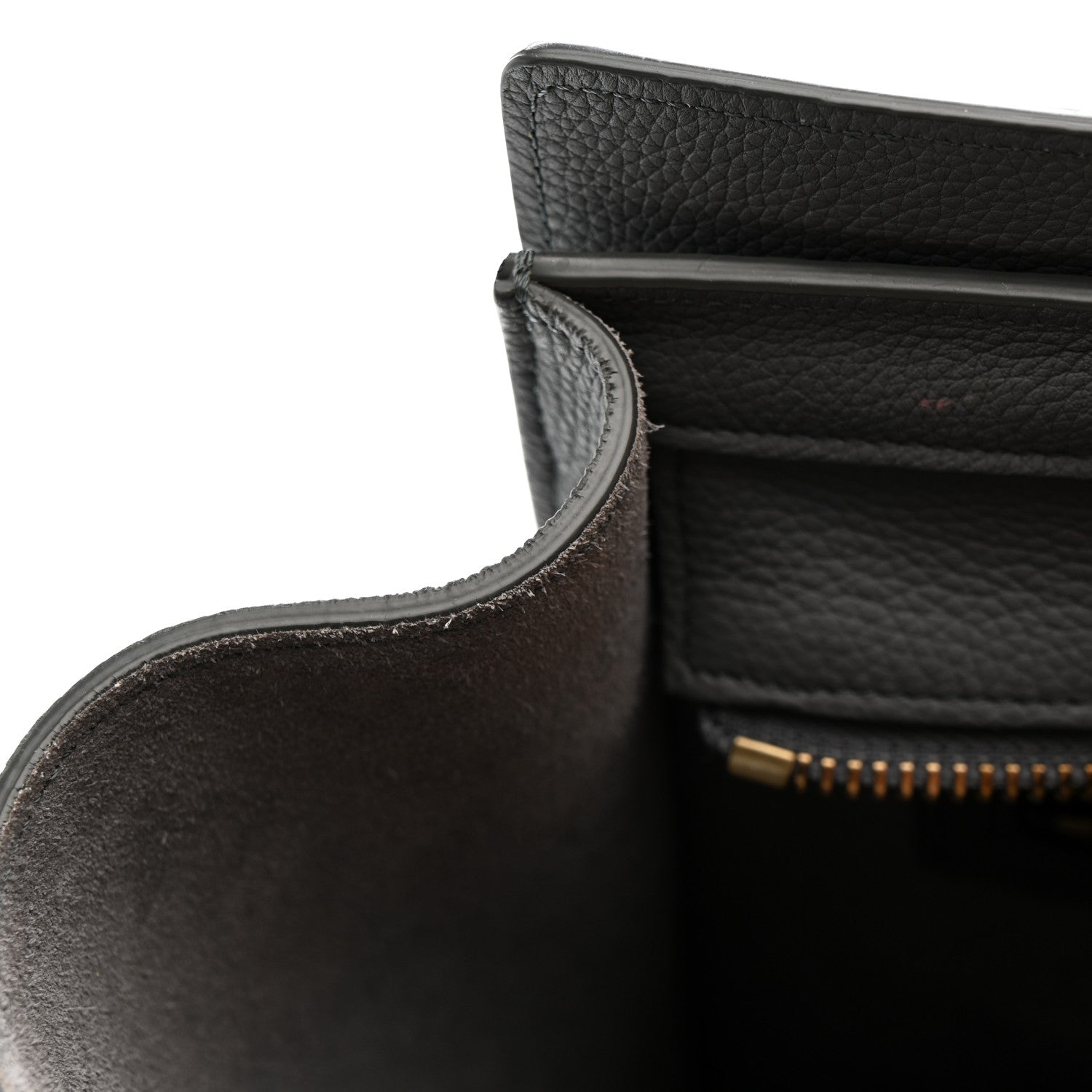 Celine Baby Drummed Calfskin Micro Luggage Kohl 15 of 16