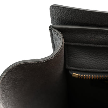 Celine Baby Drummed Calfskin Micro Luggage Kohl 15 of 16