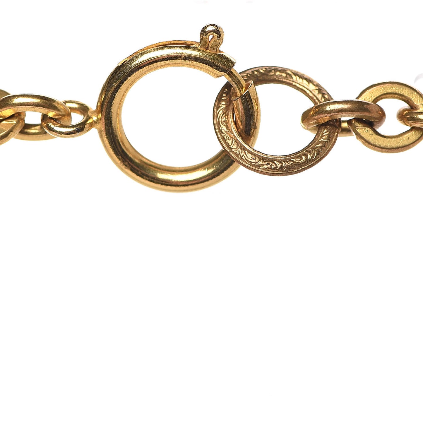 CC Pendant Long Necklace Gold