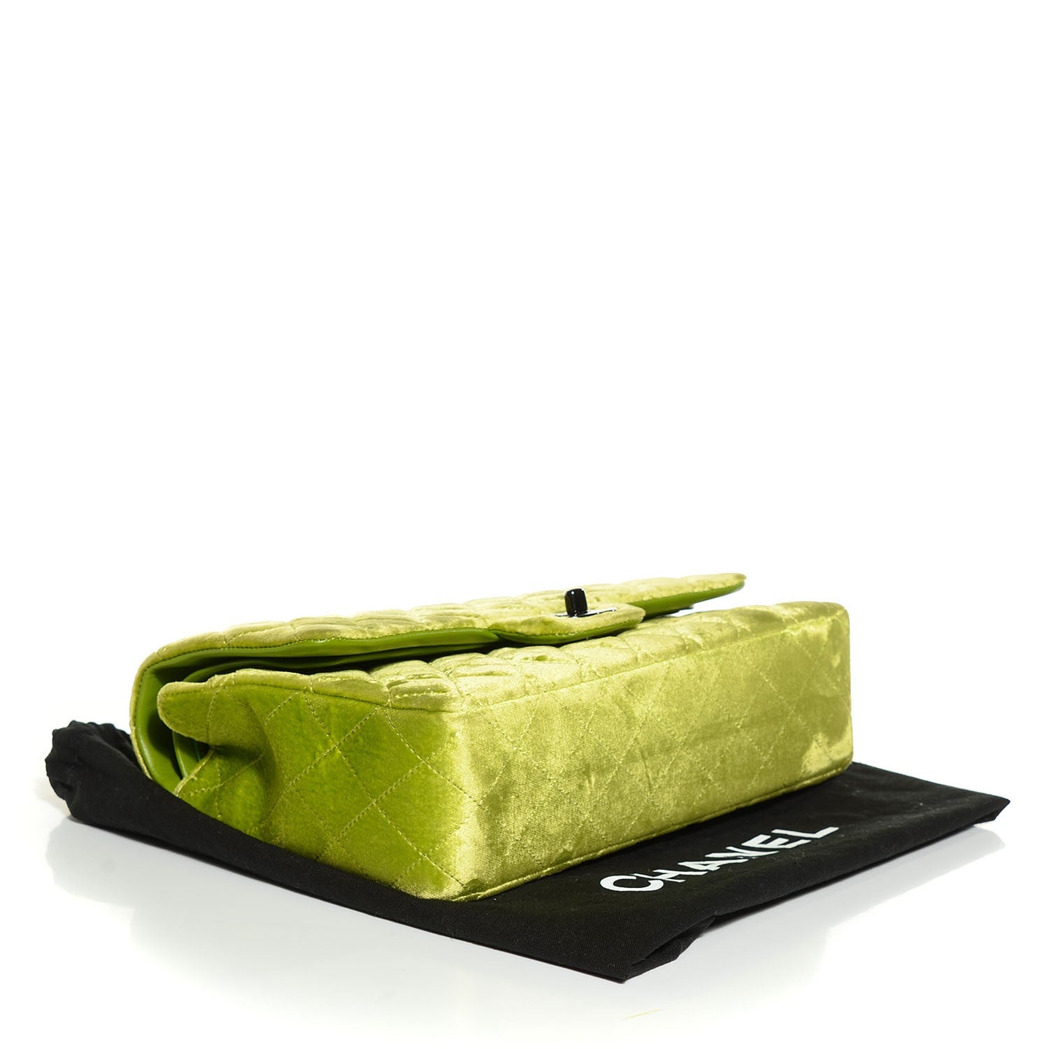 Chanel Velvet Quilted Medium Double Flap Green 4 of 8