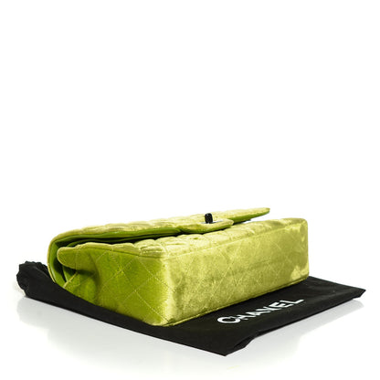 Chanel Velvet Quilted Medium Double Flap Green 4 of 8