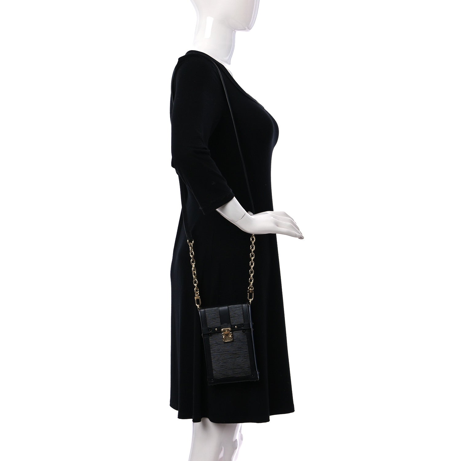 Louis Vuitton Epi Pochette Trunk Verticale Black 2 of 10