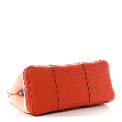Hermes Toile Negonda Garden Party 30 TPM Ecru Orange Poppy 3 of 9