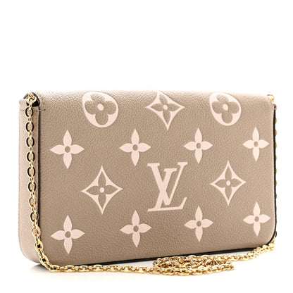 Louis Vuitton Empreinte Monogram Giant Felicie Pochette Tourterelle Creme 4 of 11