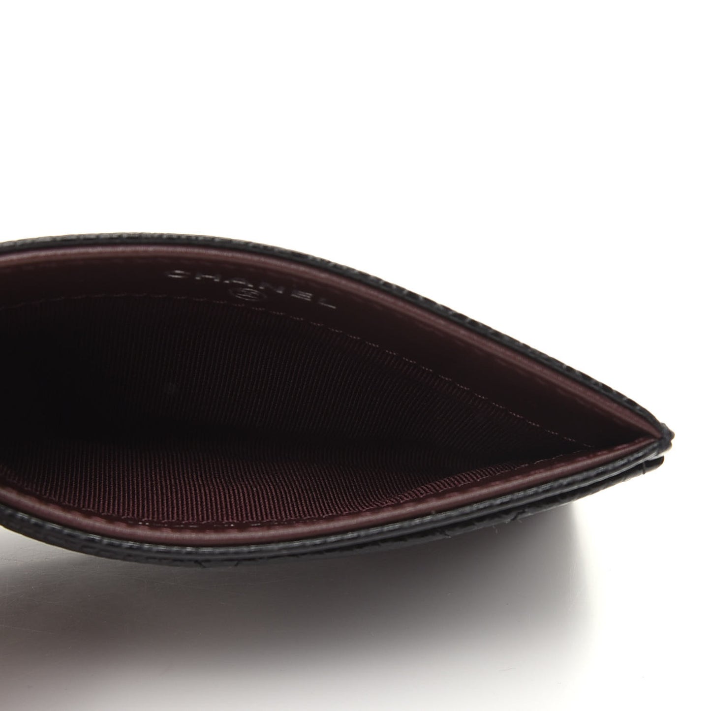 Caviar Quilted Card Holder Black