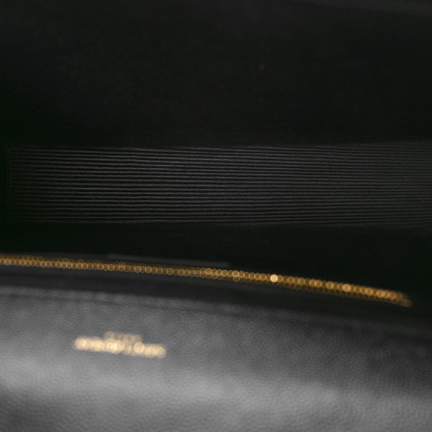 Grain De Poudre Matelasse Chevron Large Monogram Satchel Black