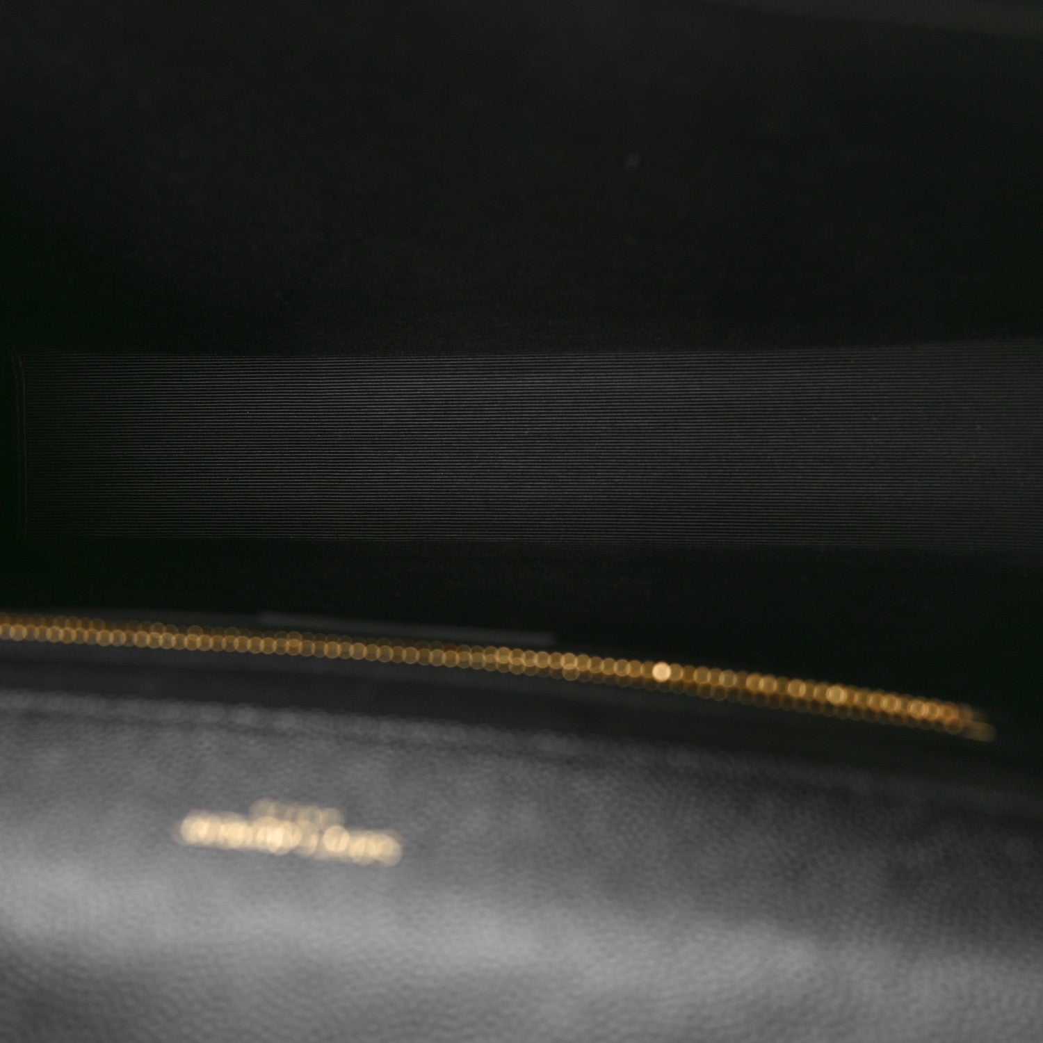Saint Laurent Grain De Poudre Matelasse Chevron Large Monogram Satchel Black 5 of 9