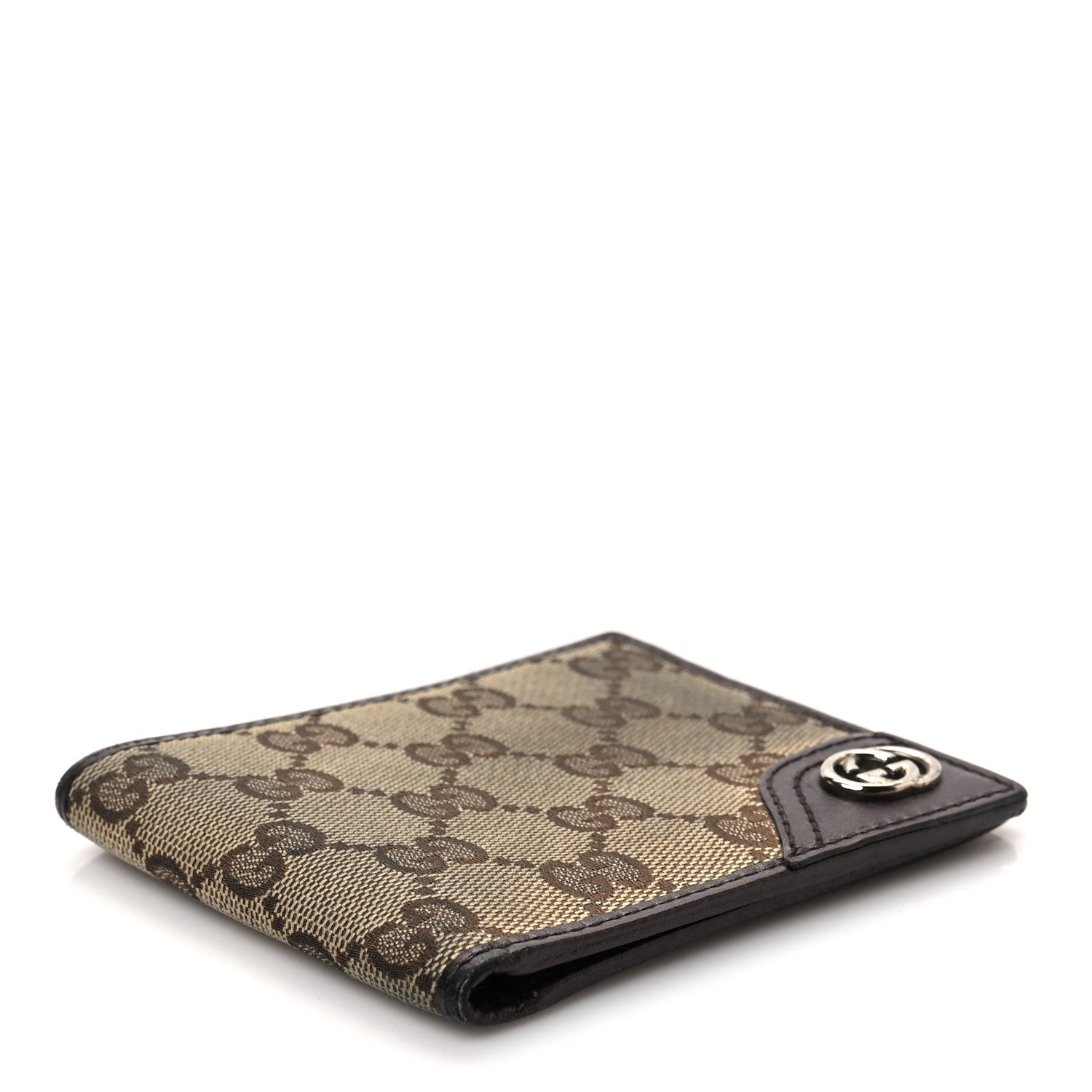 Gucci Monogram Britt Bi-Fold Wallet Dark Brown 4 of 6