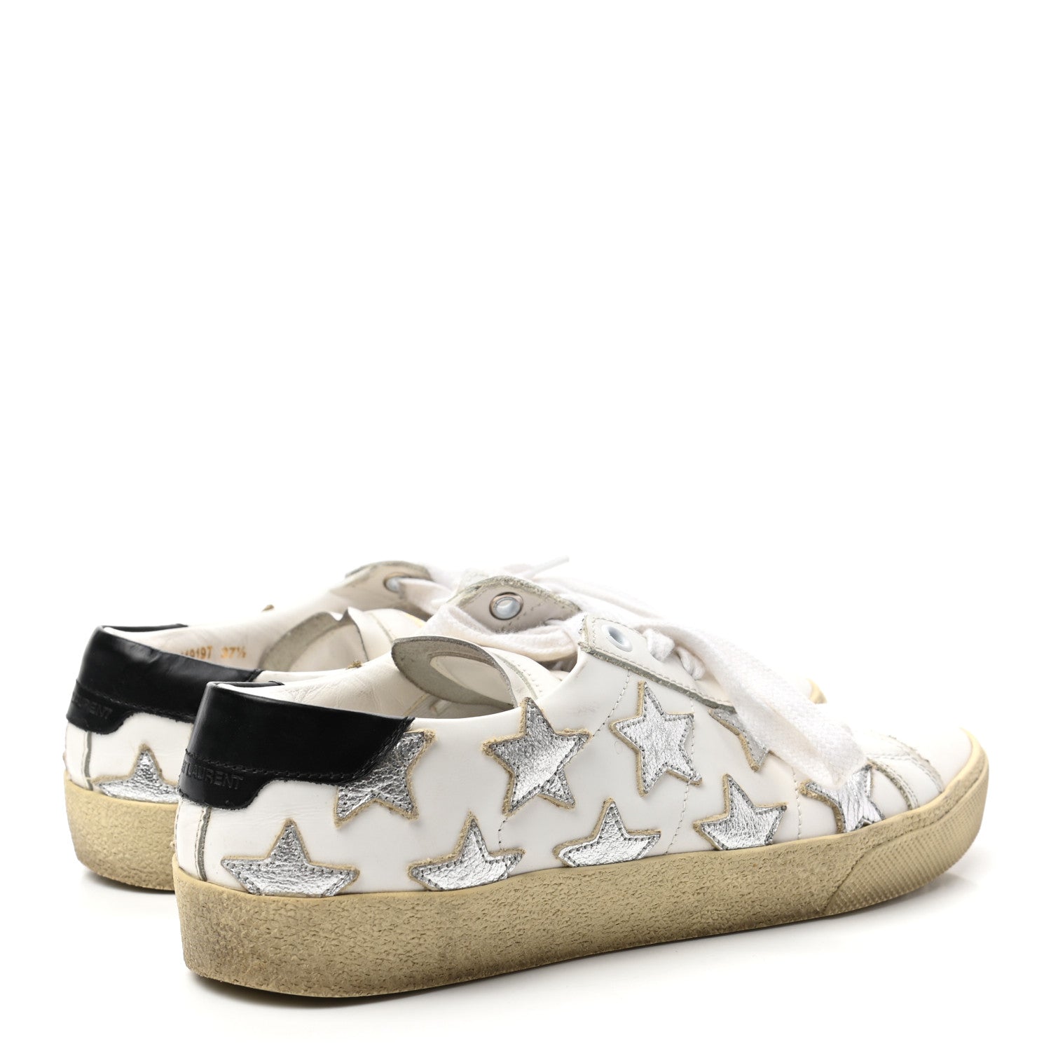 Saint Laurent Nappa Star Court Sneakers 37.5 Off White 4 of 9