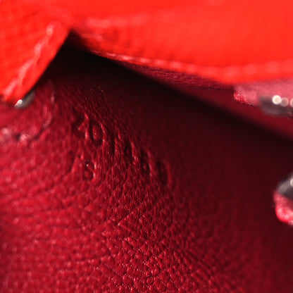 Hermes Epsom Verso Kelly Sellier 25 Rouge De Coeur Rouge Grenat 7 of 10