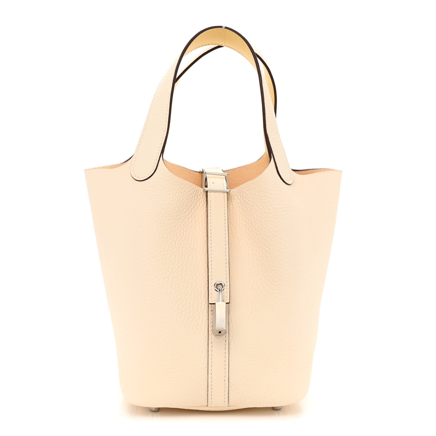 Hermes Taurillon Clemence Swift Eclat Picotin Lock 18 PM Nata Jaune Poussin 1 of 11