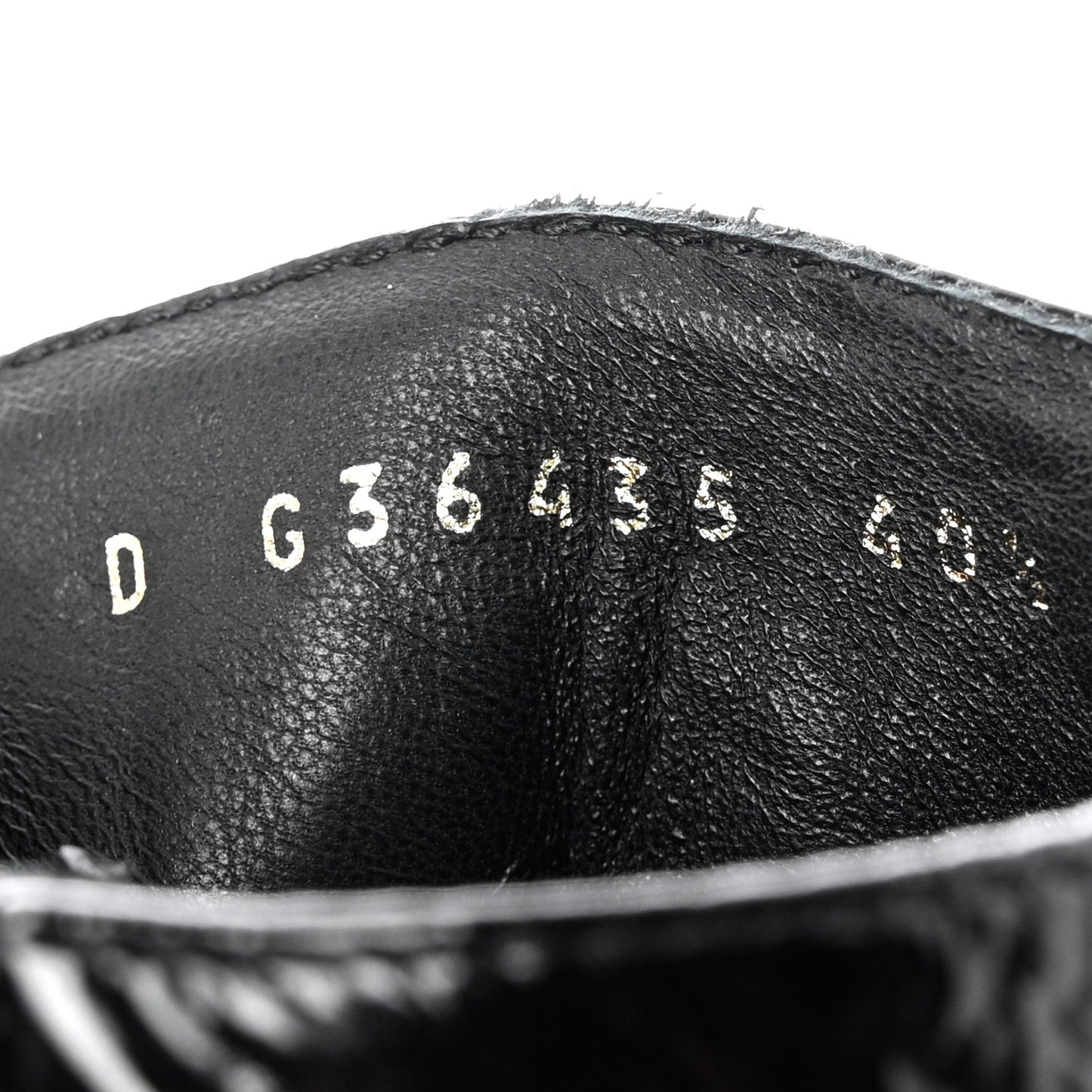 Shiny Crumpled Lambskin Lace Up Combat Boots 40.5 Black