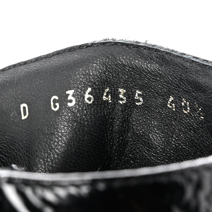 Chanel Shiny Crumpled Lambskin Lace Up Combat Boots 40.5 Black 7 of 9
