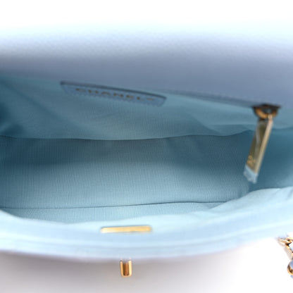 Chanel Iridescent Caviar Quilted Mini My Perfect Flap Light Blue 4 of 10