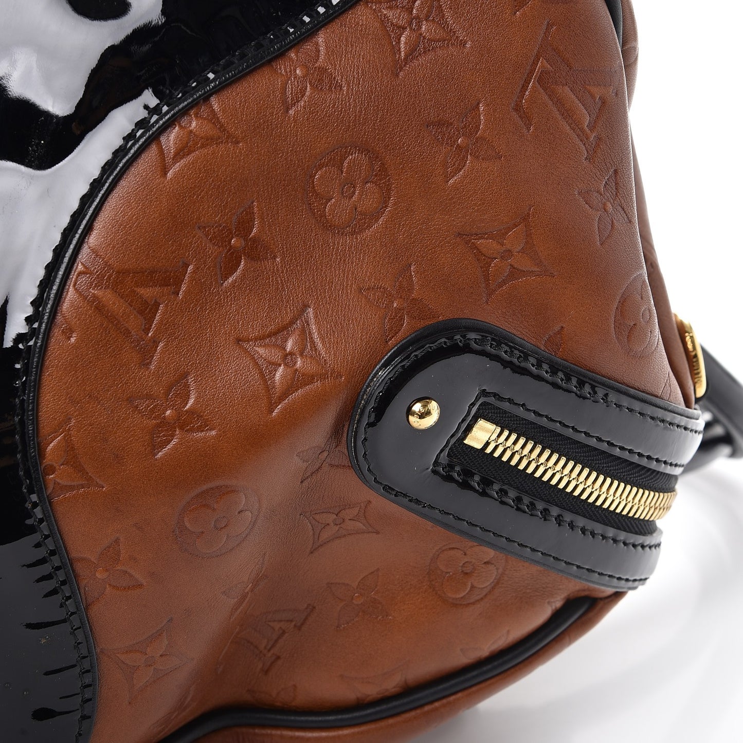 Cuir Embossed Monogram Stephen Bag Fauve