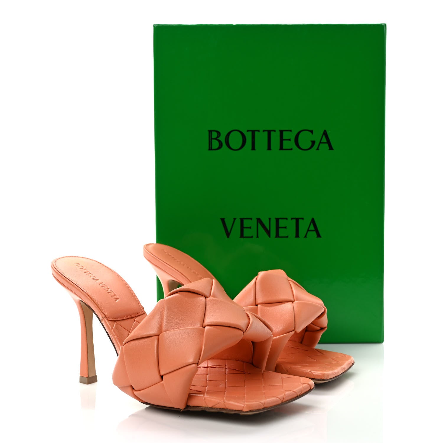 Bottega Veneta Nappa Maxi Intrecciato Lido Mule Sandals 37 Papaya 8 of 8