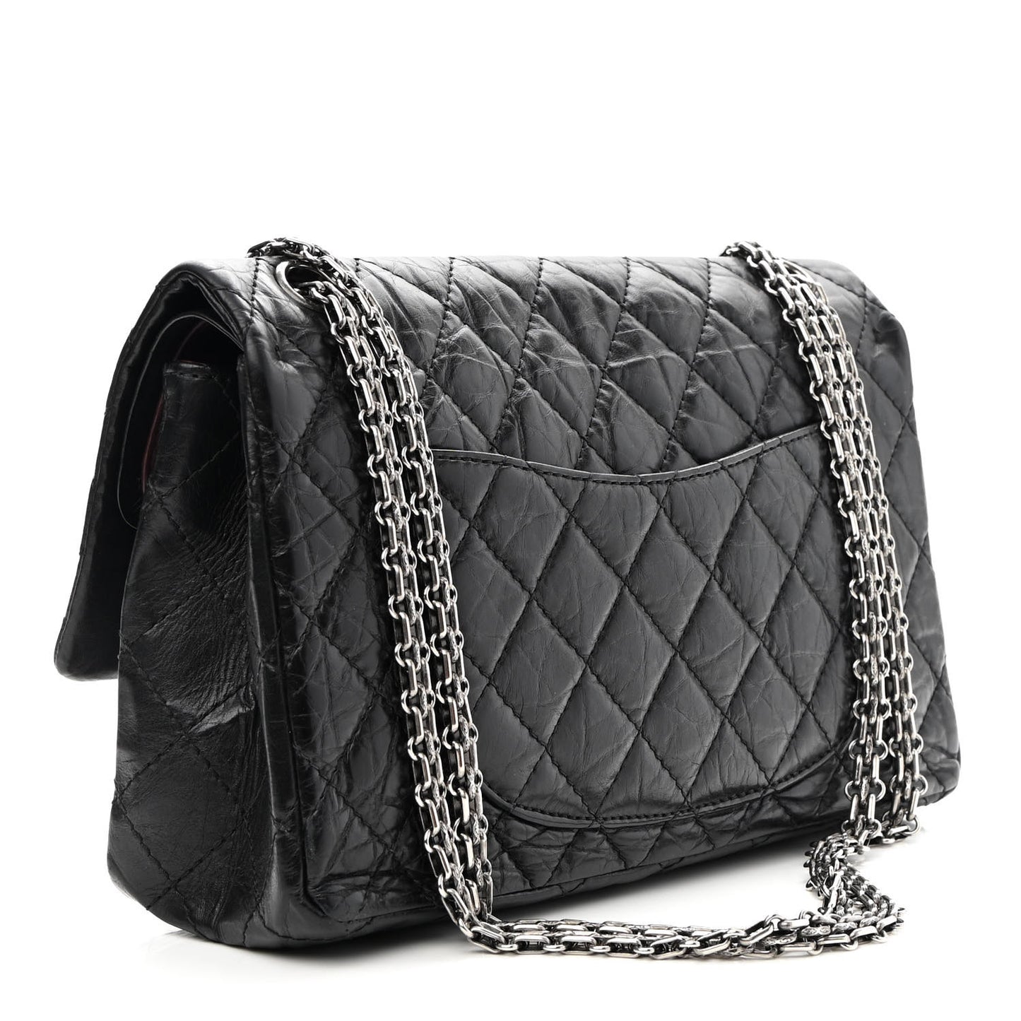 Aged Calfskin Quilted 2.55 Reissue 226 Flap Black