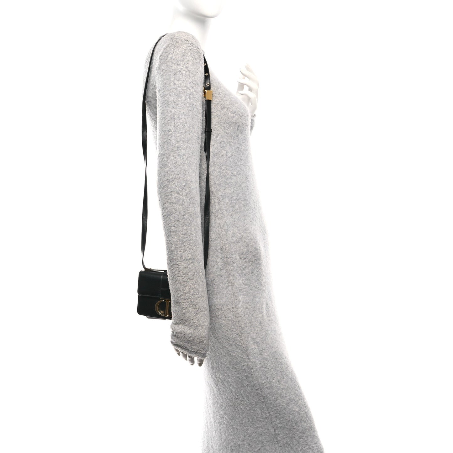 Smooth Calfskin Micro 30 Montaigne Flap Bag Black