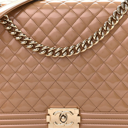 Chanel Glazed Calfskin Quilted Large Boy Flap Beige 7 of 14