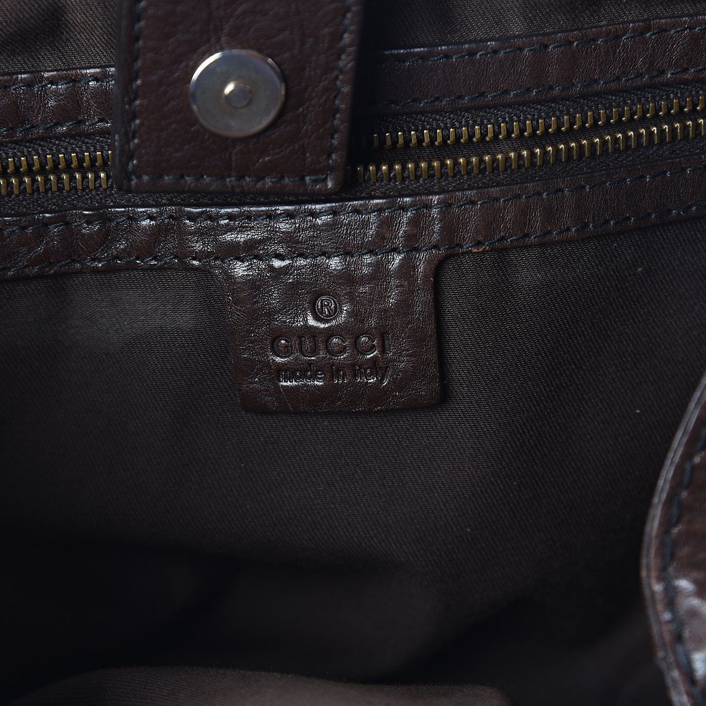 Monogram Medium Jockey Tote Dark Brown
